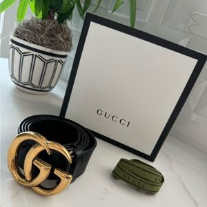 AUTHENTIC Women’s Gucci GG Marmont Belt in Leather